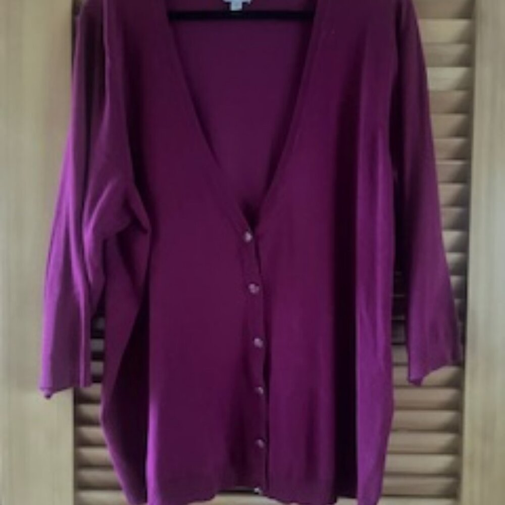 Plum Sweater Cardigan
